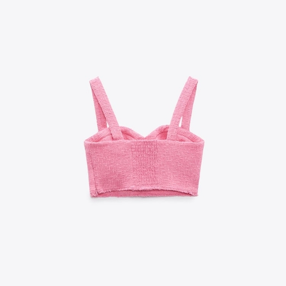 ZARA LIMITED EDITION TEXTURED BUSTIER TOP - Picture 8 of 14